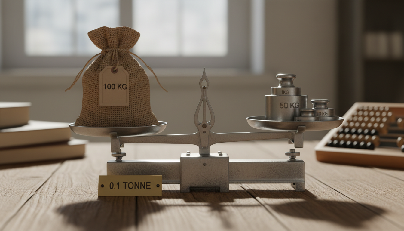 découvrez comment convertir précisément 0,1 tonne en kilogrammes avec des exemples pratiques et des équivalences courantes pour faciliter vos calculs.