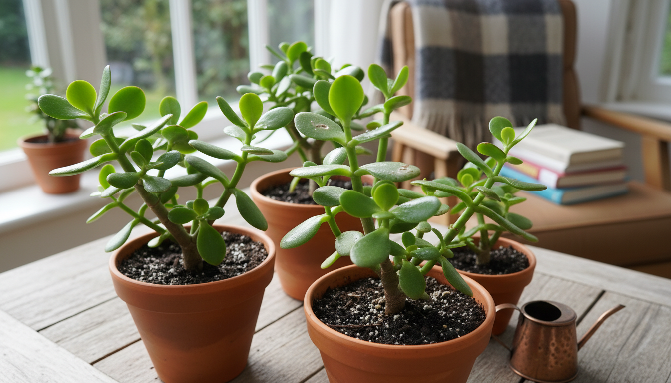 découvrez notre guide complet du crassula, l'arbre de jade : conseils d'entretien, arrosage, rempotage, hivernage, variétés, maladies courantes et symbolique pour réussir votre plante.