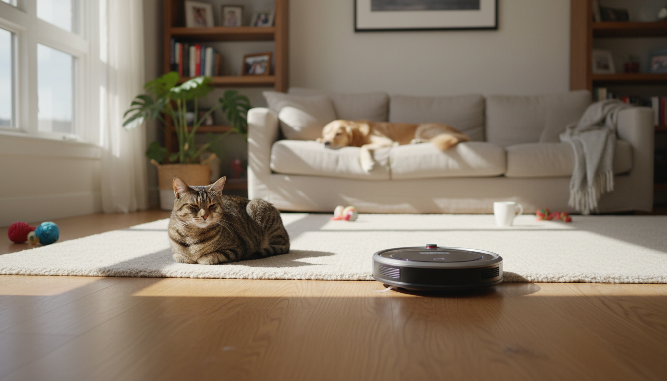 découvrez comment un aspirateur robot peut faciliter le nettoyage et améliorer la vie des propriétaires d'animaux domestiques en gardant votre maison propre et saine au quotidien.