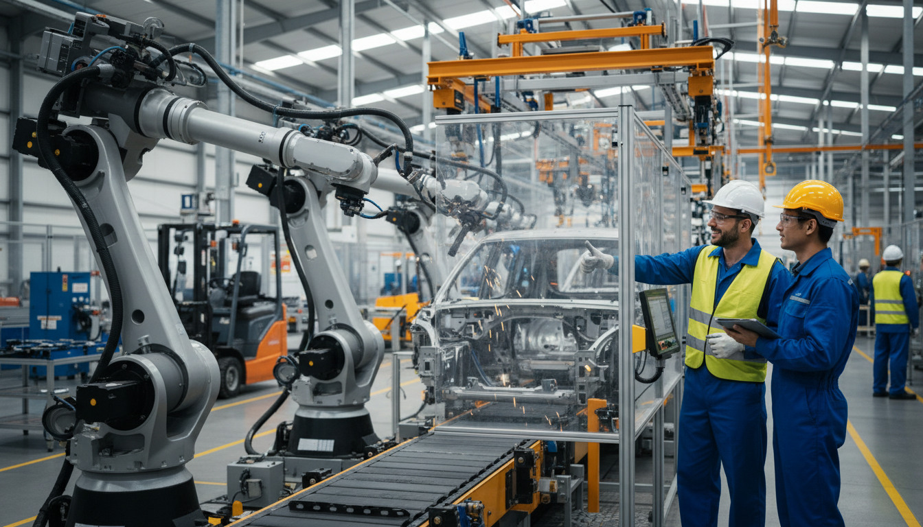 découvrez comment la robotique industrielle révolutionne la productivité en optimisant les processus tout en assurant un environnement de travail sécurisé et fiable.