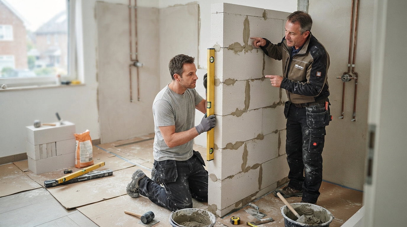 salle de bain en siporex : découvrez les étapes du chantier, les compétences nécessaires et quand faire appel à un professionnel.