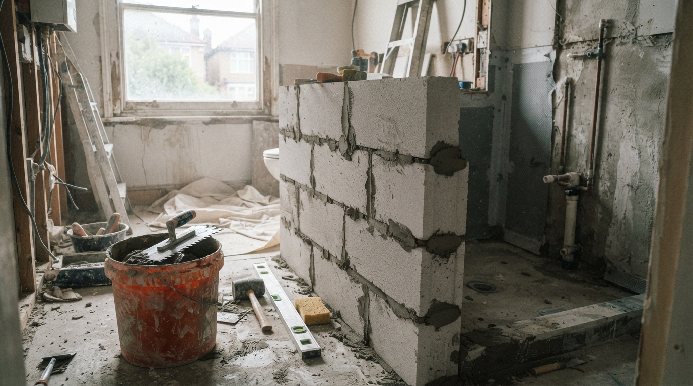 salle de bain en siporex : découvrez les étapes du chantier, les compétences nécessaires et quand faire appel à un professionnel.