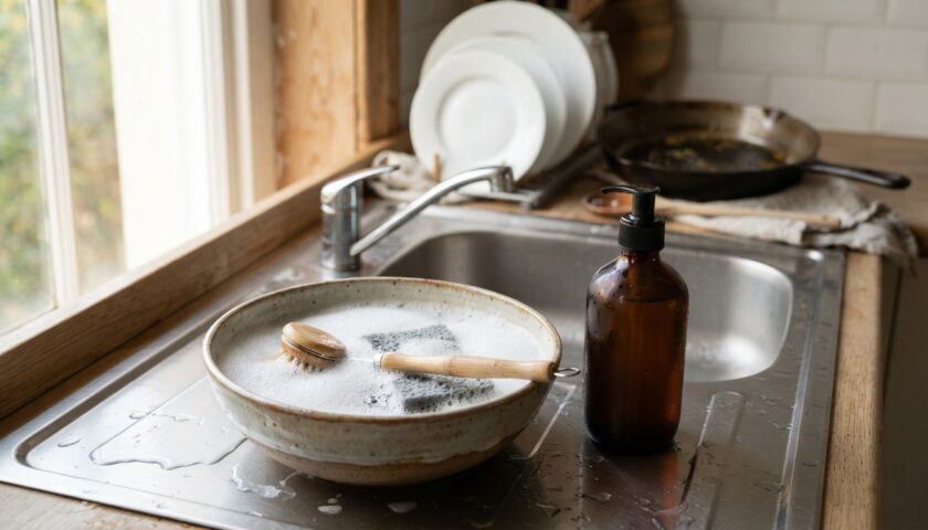 découvrez la bonne dose de savon noir pour dégraisser efficacement votre vaisselle, sans laisser de résidus ni de traces.
